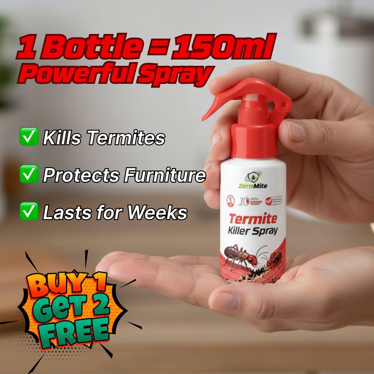 ZeroMite Termite Killer Spray (Buy 1 Get 2 FREE) 🔥